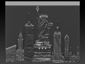 new york relief 3Dプリントモデル