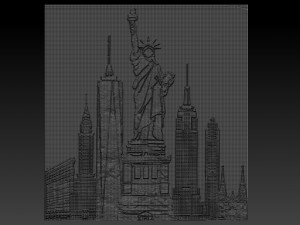 new york relief 3Dプリントモデル