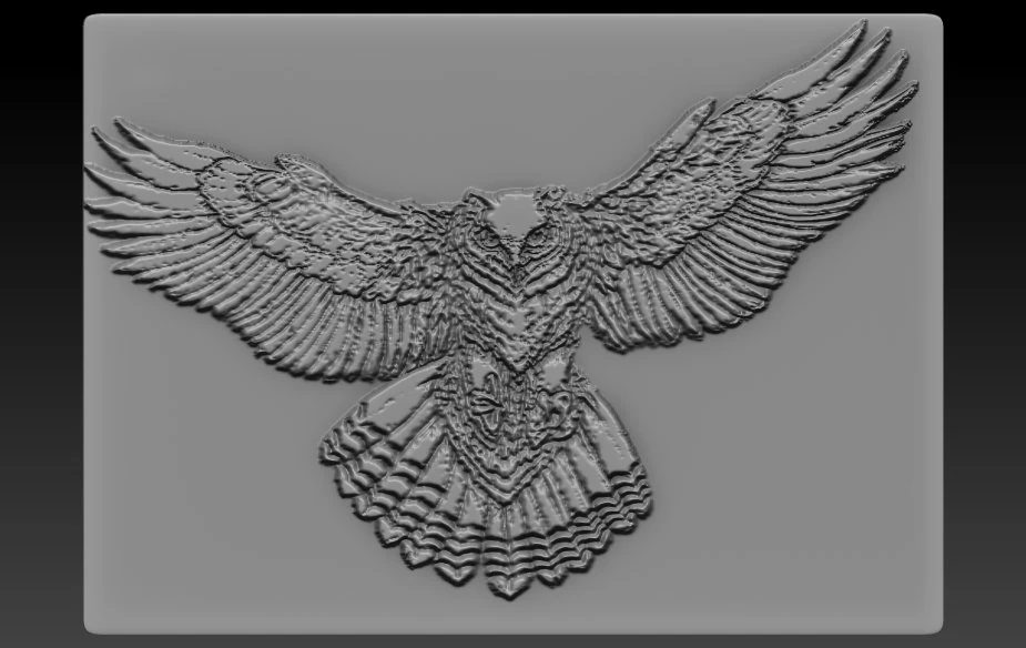 owl relief 3D Print Model .c4d .max .obj .3ds .fbx .stl .blend 