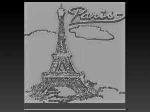 paris relief Modelo de Impressão 3D