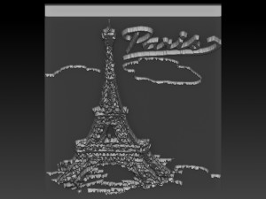 paris relief Modelo de Impressão 3D