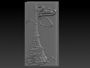 paris relief Modelo de Impressão 3D