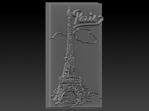 paris relief Modelo de Impressão 3D