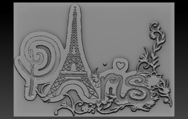 paris relief Model Cetak 3D .c4d .max .obj .3ds .fbx .stl .blend 