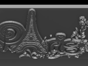paris relief Model Cetak 3D