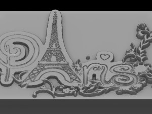paris relief Model Cetak 3D