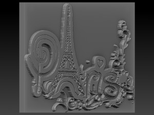 paris relief Model Cetak 3D