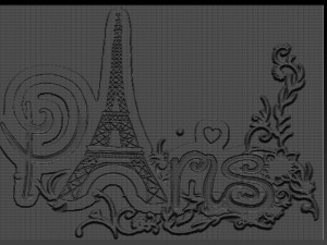 paris relief Model Cetak 3D
