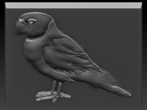 parrot relief Modèles 3D en vedette