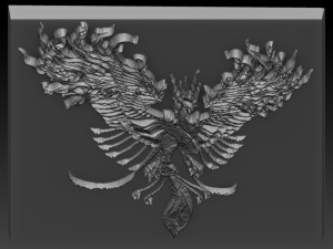 phoenix relief Modelo de Impressão 3D