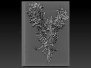 phoenix relief Modelo de Impressão 3D