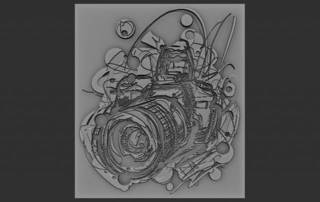 photo machine relief Model do druku 3D .c4d .max .obj .3ds .fbx .stl .blend 