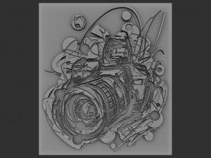 photo machine relief Modelo de impresión 3D