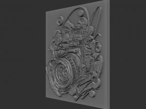 photo machine relief 3D Print Model