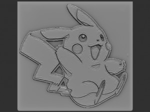 pikachu relief 3Dプリントモデル