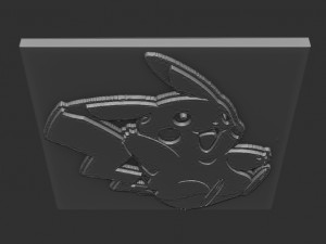 pikachu relief 3Dプリントモデル