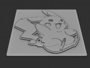 pikachu relief 3Dプリントモデル