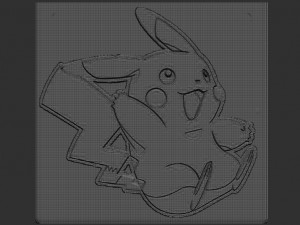 pikachu relief 3Dプリントモデル
