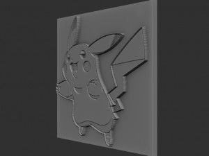 pikachu relief 3D Print Model