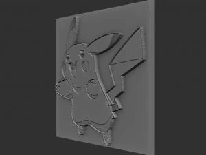 pikachu relief 3D Print Model