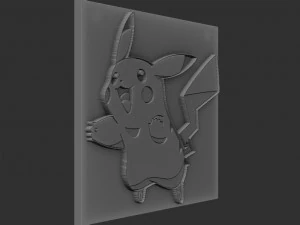 pikachu relief 3D Print Model