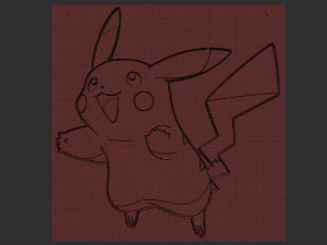 pikachu relief 3D Print Model