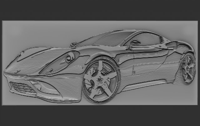 porche relief 3D Принт Модель .c4d .max .obj .3ds .fbx .stl .blend 