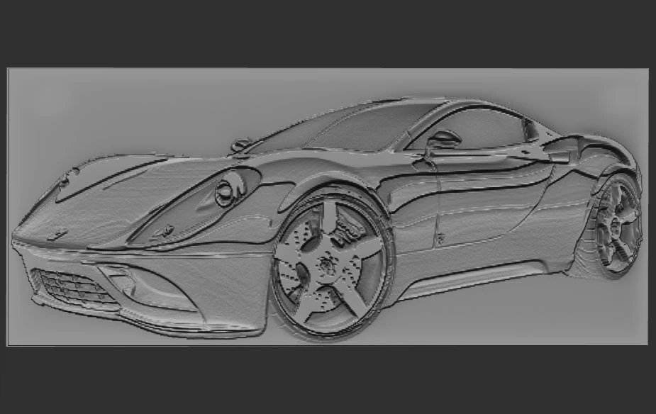 porche relief 3D Print Model .c4d .max .obj .3ds .fbx .stl .blend 