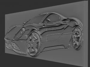 porche relief 3D Print Model