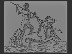 Poseidon-Relief 3D Druckmodell