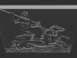 poseidon relief Modelo de Impressão 3D