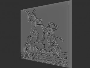 poseidon relief Modelo de Impressão 3D