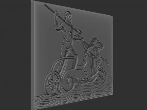 poseidon relief 3D Print Model