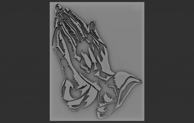 praying hands relief 3D-Druckmodell .c4d .max .obj .3ds .fbx .stl .blend 