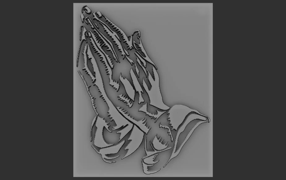 praying hands relief 3D Print Model .c4d .max .obj .3ds .fbx .stl .blend 