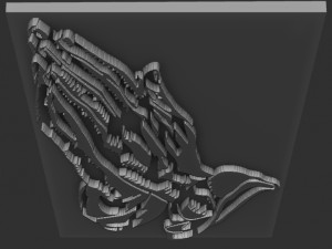 praying hands relief 3D-Druckmodell