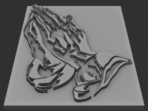 praying hands relief 3D-Druckmodell