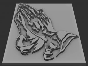 praying hands relief 3D Print Model