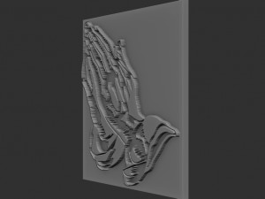 praying hands relief 3D-Druckmodell