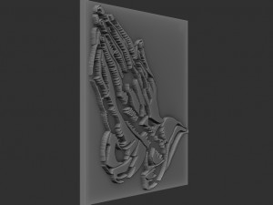praying hands relief 3D-Druckmodell