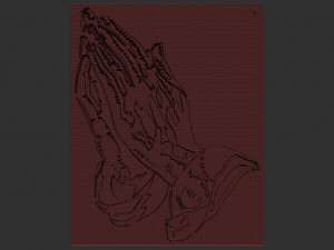 praying hands relief 3D-Druckmodell