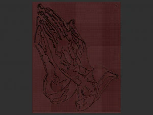 praying hands relief 3D Print Model
