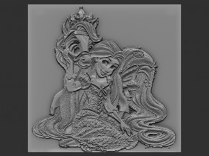 rapunzel relief 3D Print Model