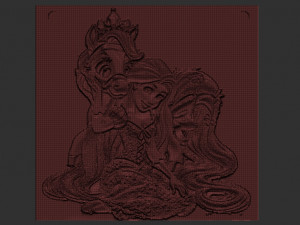 rapunzel relief 3D-Druckmodell