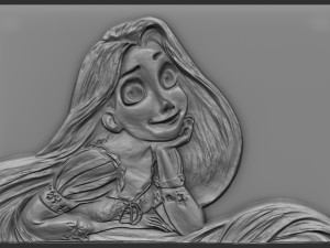 rapunzel relief 3D-Druckmodell