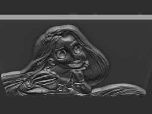 rapunzel relief 3D Принт Модель