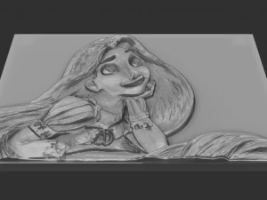 rapunzel relief 3D Print Model