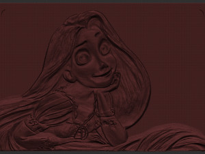 rapunzel relief 3D Принт Модель