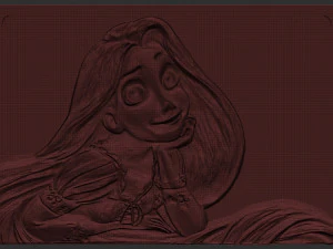 rapunzel relief 3D Print Model