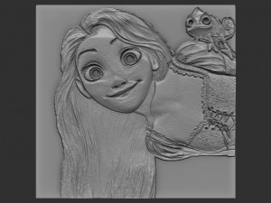 rapunzel relief 3D Print Model